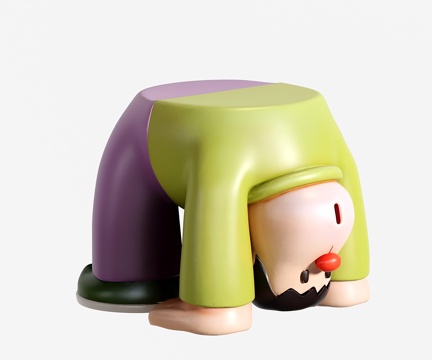  现代卡通边几 胖虎小茶几 凳子 小矮凳 床头柜3d模型 