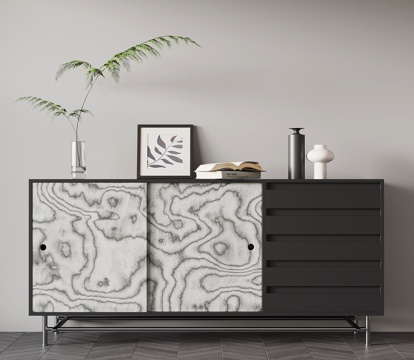  现代意式玄关柜 边柜 备餐柜3d模型 