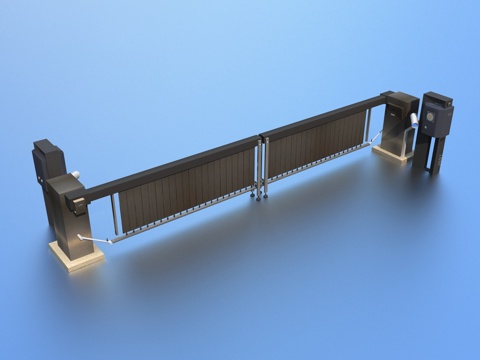  车库入口闸机3d模型 