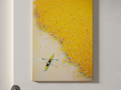  现代，奶油，田园风，轻奢，装饰画3d模型 