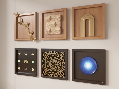 现代墙饰 装饰 立体墙饰su模型