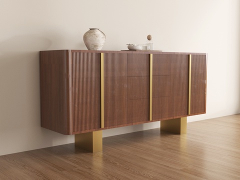  现代玄关柜 边柜 储物柜 装饰柜3d模型 