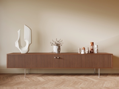  中古风电视柜 边柜3d模型 