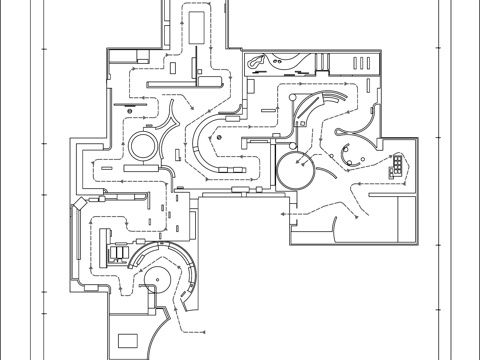 展厅平面图cad施工图