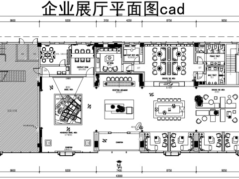企业展厅平面图cadcad施工图
