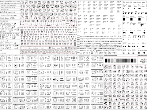 沙发家具餐桌茶桌吧床娱乐健身器材桌椅子洁具卫浴素材CAD图库cad施工图