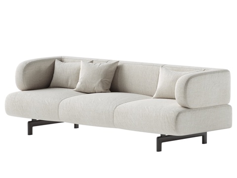  三人沙发3d模型 