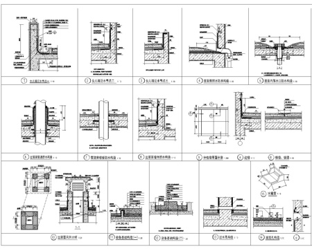  排水防水cad施工图cad施工图 