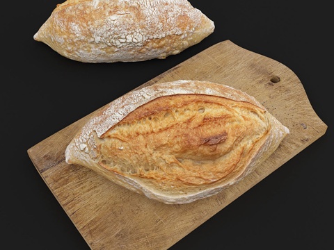  法式面包3d模型 