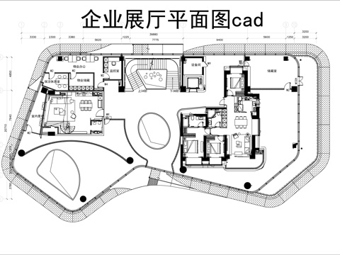 企业展厅平面图cadcad施工图