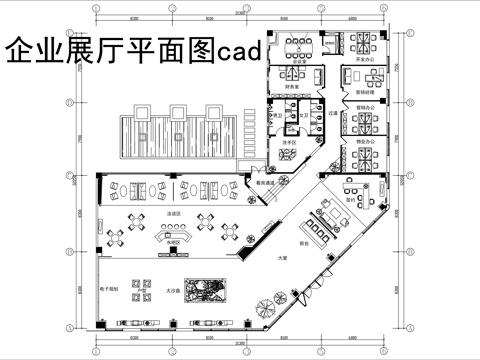 企业展厅平面图cadcad施工图