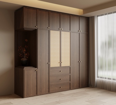  中古风衣柜3d模型 