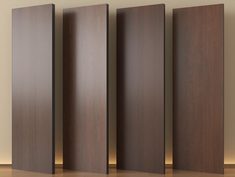 现代木饰面 护墙板 墙饰板 木饰面背景墙su模型