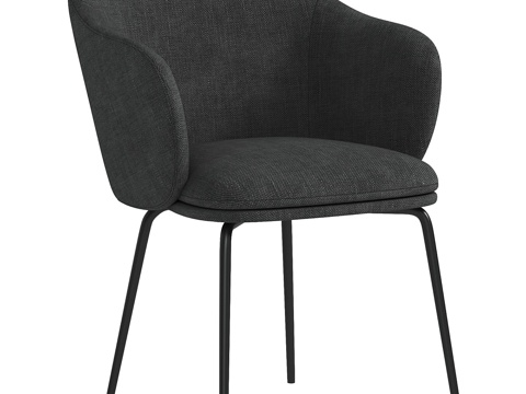  Echo现代布艺餐椅3d模型 