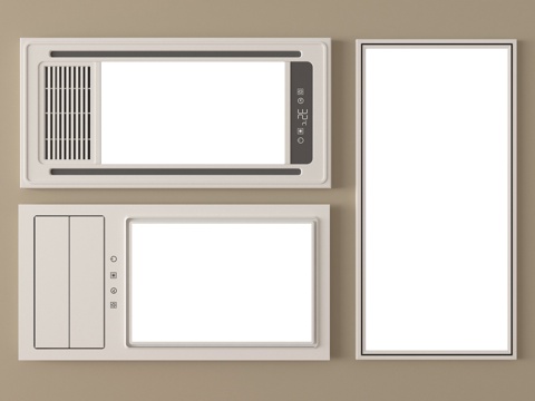  现代浴霸 集成浴霸 取暖器su模型 