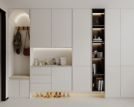  现代玄关柜鞋柜3d模型 