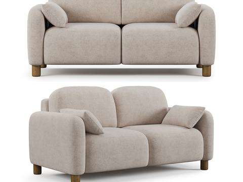  双人沙发3d模型 