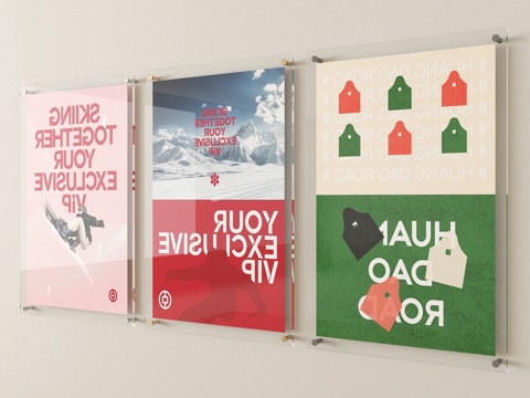 现代广告牌 展示牌su模型