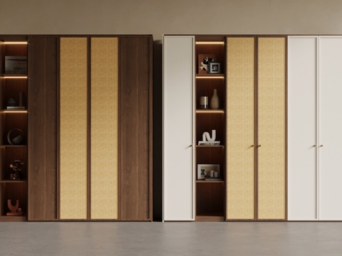  中古风衣柜3d模型 