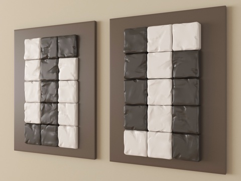  现代墙饰挂件3d模型 