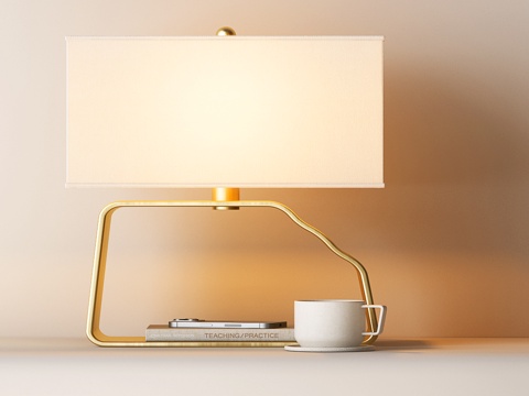  新中式台灯 宋氏台灯 意式台灯 茶杯 咖啡杯 书籍 手机3d模型 