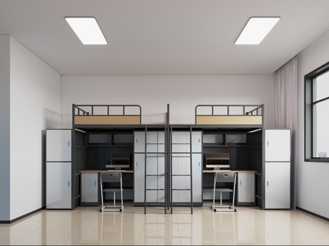  学校宿舍 学校寝室3d模型 