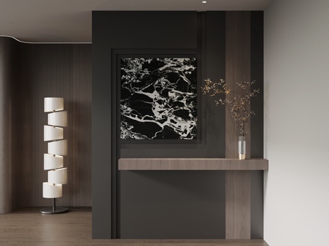  现代意式玄关 入户隔断3d模型 