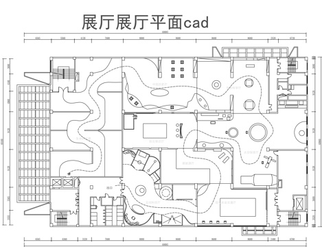 展厅平面图cad施工图