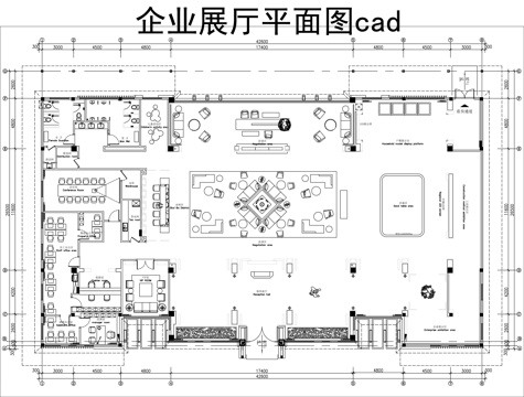 企业展厅平面图cadcad施工图