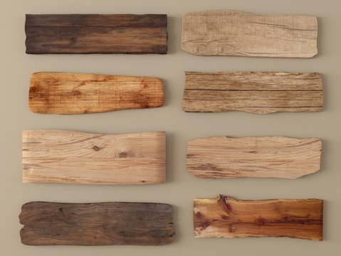 现代木头 木板 老木材su模型