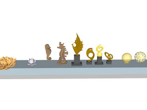  雕塑 景观小品 景观 构筑物 景石su模型 