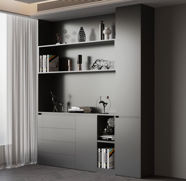 现代置物柜 装饰柜su模型