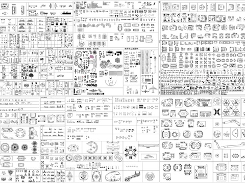 床桌椅子茶几书桌洁具电器办公台衣服箱包鞋子手饰雨伞素材CADcad施工图cad施工图