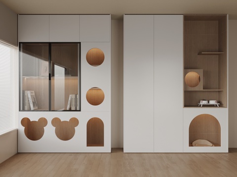  现代宠物柜 猫爬架3d模型 