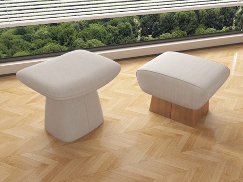  现代矮凳 方凳 换鞋凳3d模型 