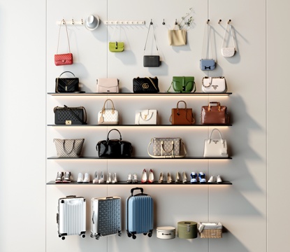  挂衣钩 包包  行李箱 鞋子 包su模型 