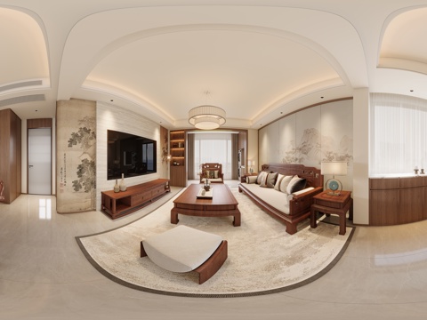 中式客餐厅全景