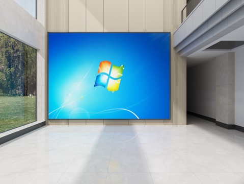  显示屏背景墙 背景墙3d模型 