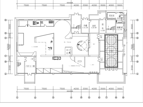 文化展厅平面图cad施工图