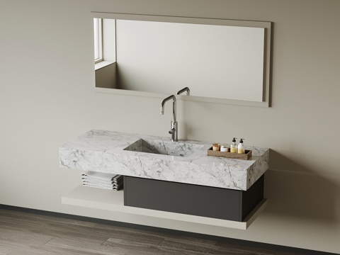  现代浴室柜3d模型 