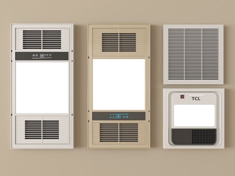  现代浴霸 集成浴霸 取暖器su模型 