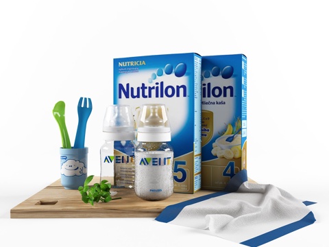  婴儿奶粉3d模型 