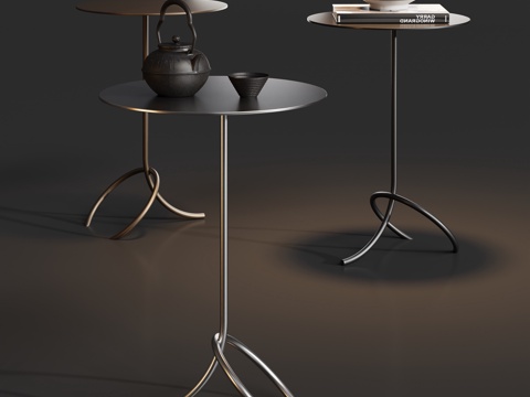  金属边几角几茶几3d模型 