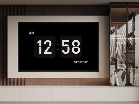  现代意式电视背景墙3d模型 