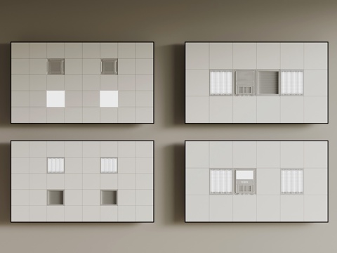  现代吊顶 矿棉板吊顶3d模型 