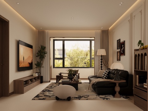  中古客餐厅3d模型 