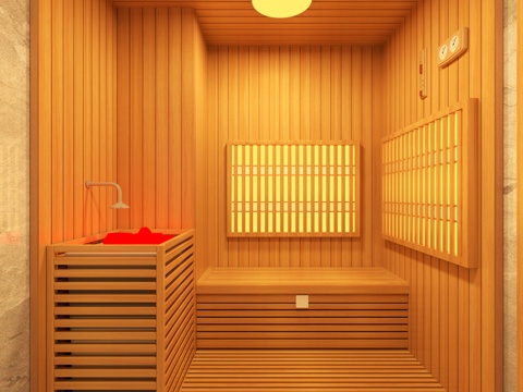  桑拿房3d模型 