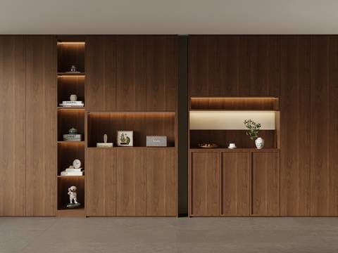 中古风鞋柜 玄关鞋柜su模型