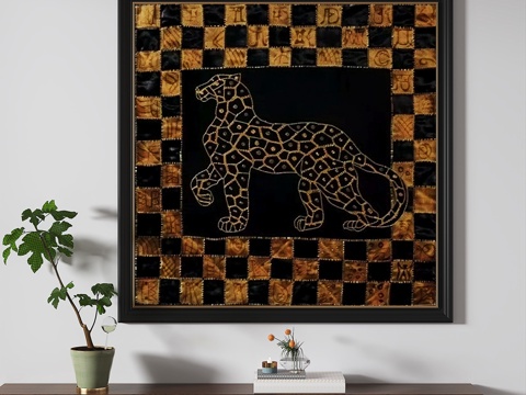  现代，复古，简欧，中古，抽象，装饰画3d模型 