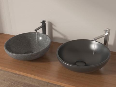  现代洗手台 洗手盆 台上盆3d模型 